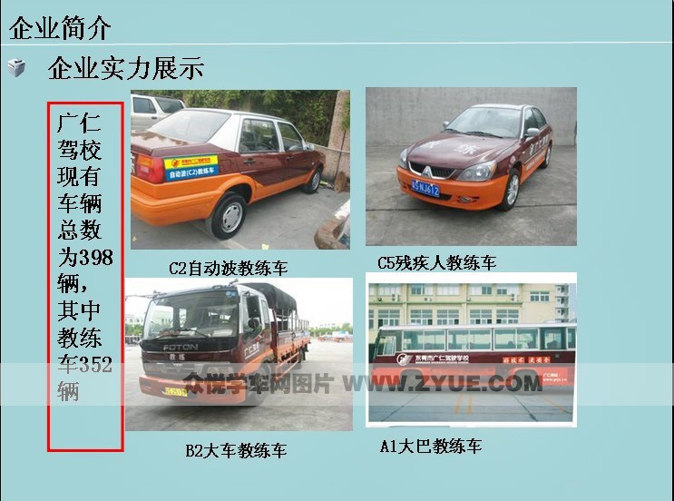 廣仁駕校車型展示